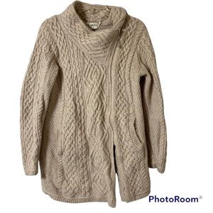 AMO Beige Cable Knit Sweater